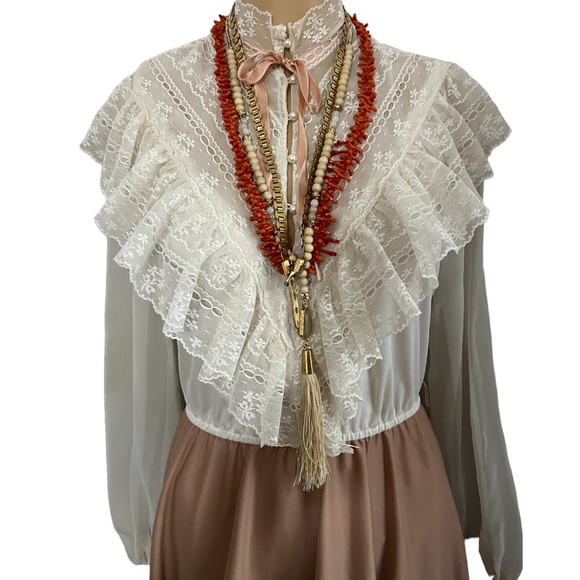 VINTAGE | CottageCore Union Made Ruffle Dress 7/8 - Picture 7 of 10